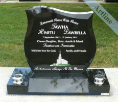 Wave Top Headstone