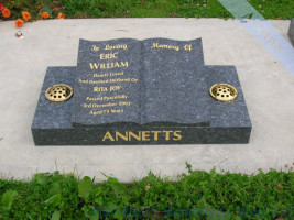 Open Book Birch Memorial Headstone