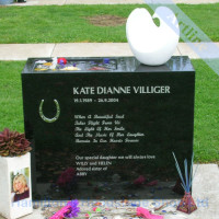 large flat top headstone