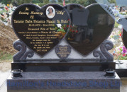 Double Heart Headstone